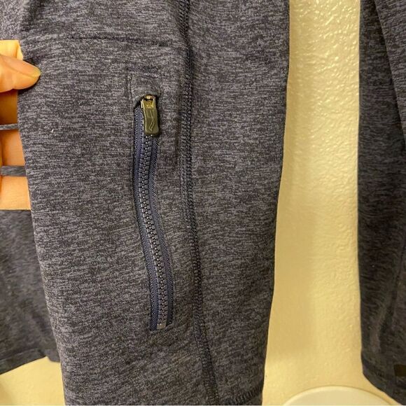 Saucony Men's Triumph 3D 1/2 Zip fleece lined running top jacket pullover blue S - Picture 12 of 12